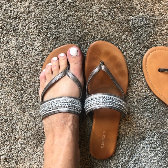 Maurices Shoes - Silver dressy flat sandals!